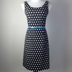 Adrianna Papell black/white polka dot dress